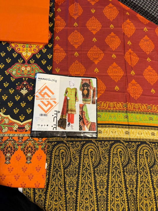 J. Brand Lawn Printed 3 Piece Unstitched