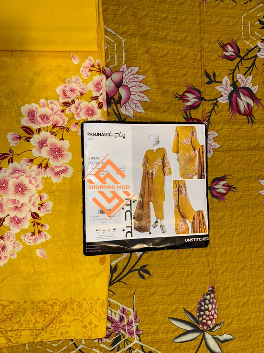 J. Brand Lawn Printed 3 Piece Unstitched
