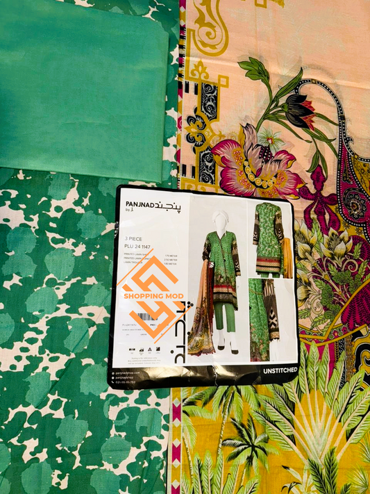 J. Brand Lawn Printed 3 Piece Unstitched