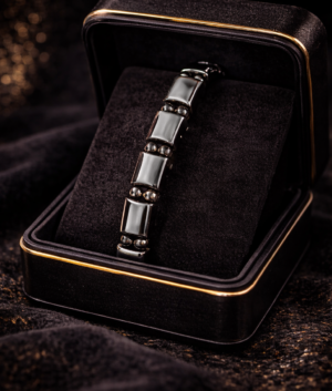 Silver Ceramic Bracelet