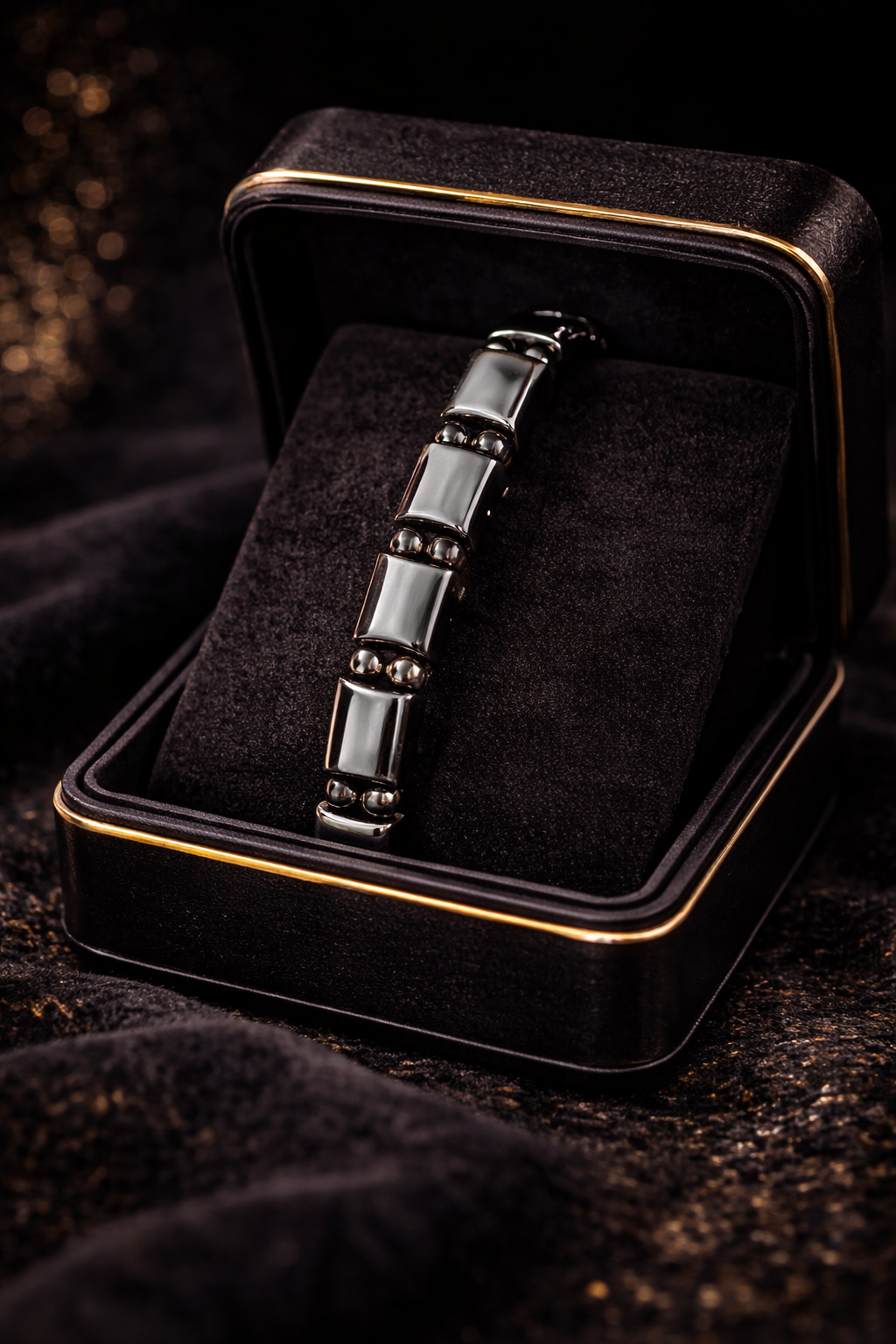 Silver Ceramic Bracelet