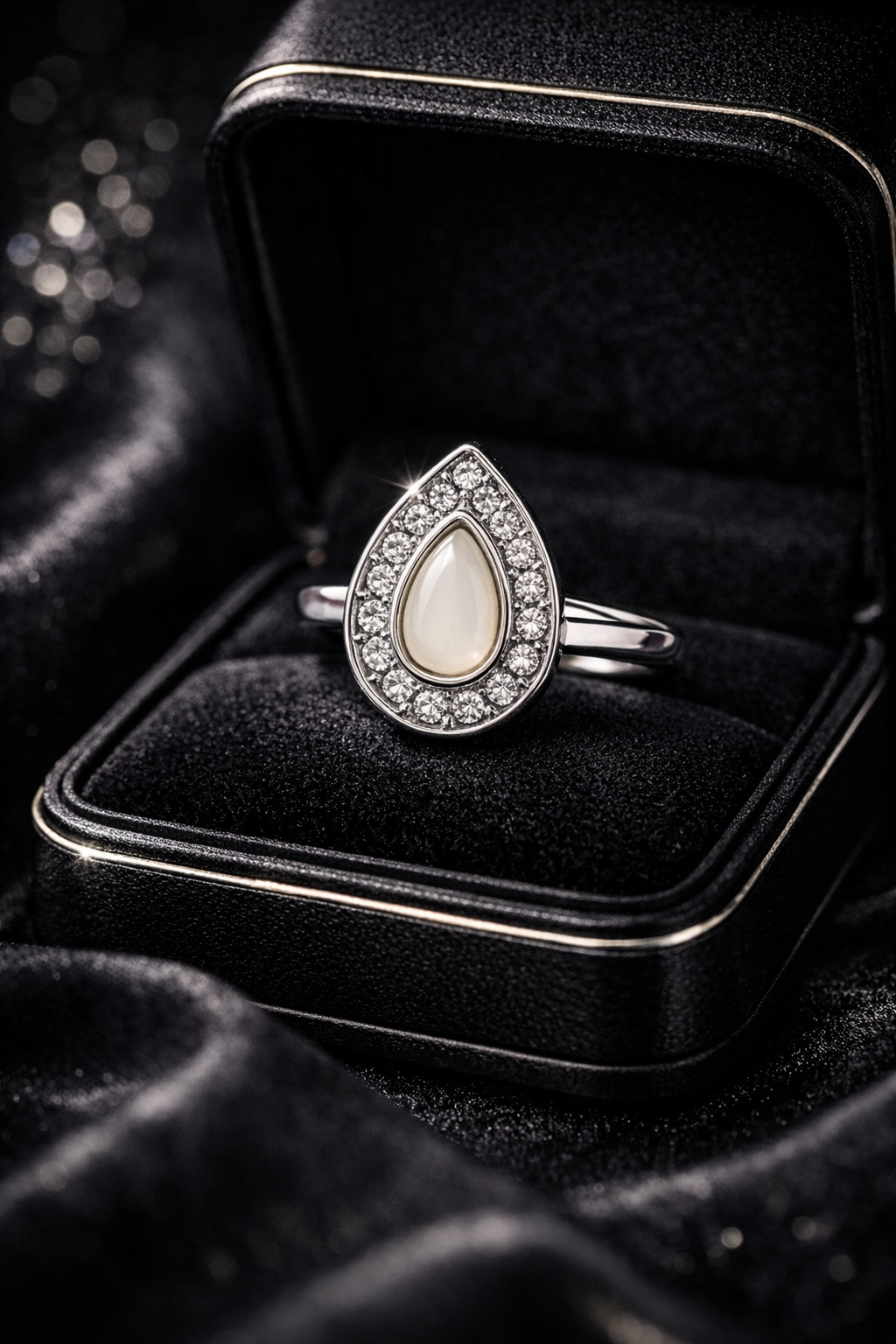 Teardrop Crystal Ring