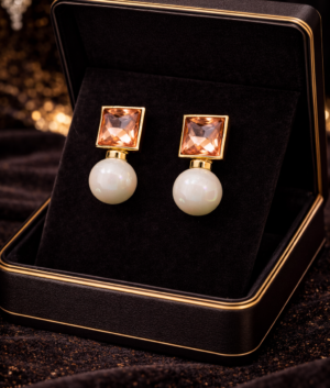 Peach Pearl Studs