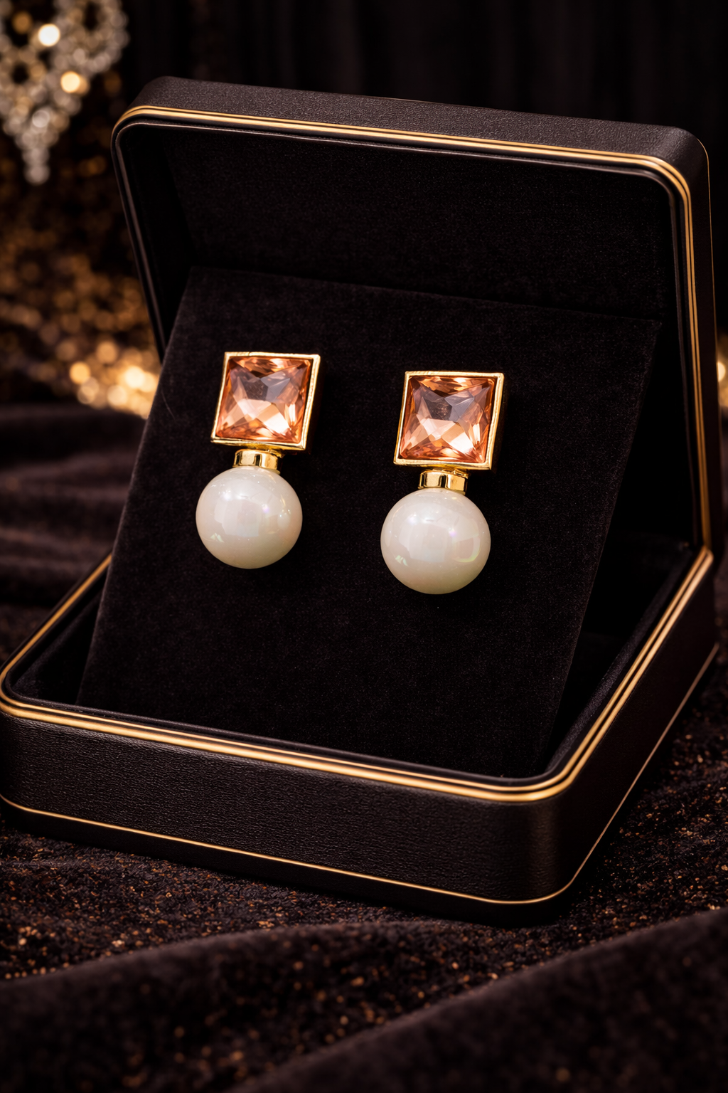 Peach Pearl Studs