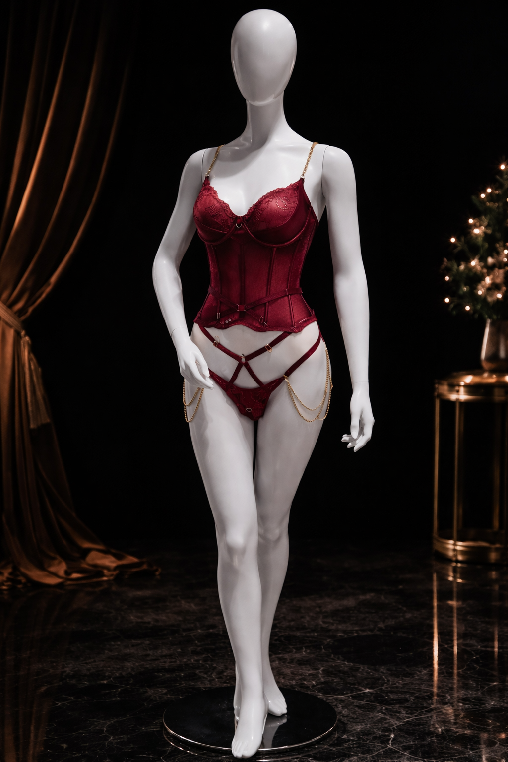 Ruby Luxe Corset Set
