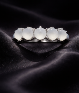 Silver Pearl Band Ring