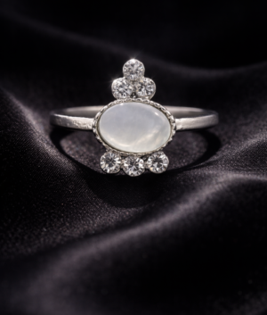 Silver Crystal Ring