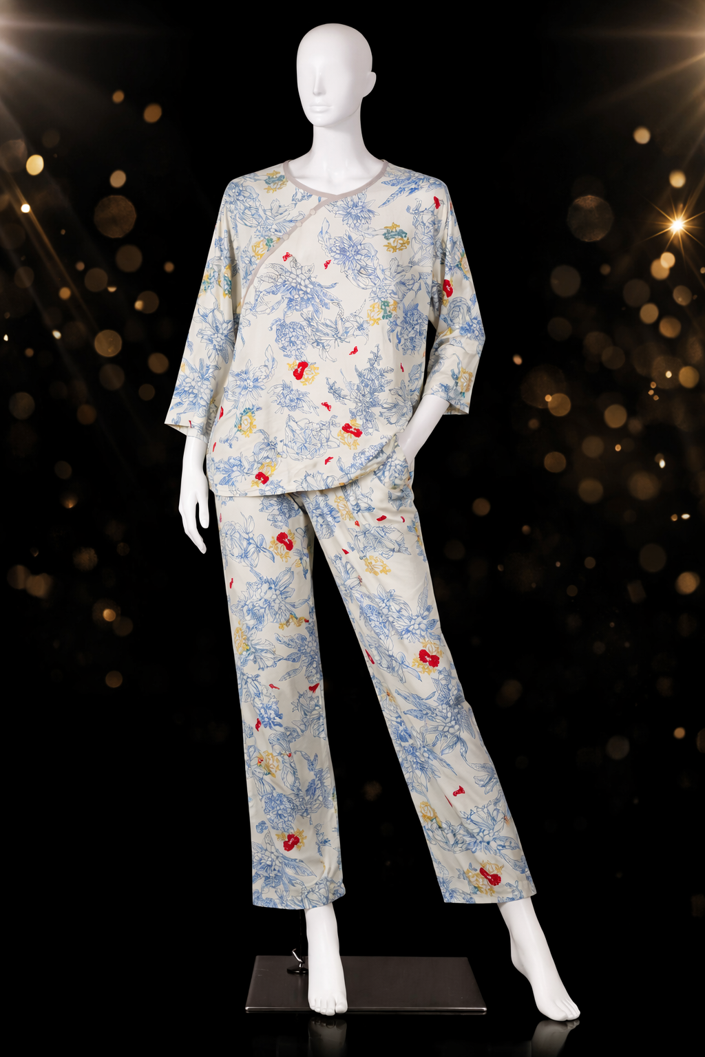 Soft Floral Night Suit