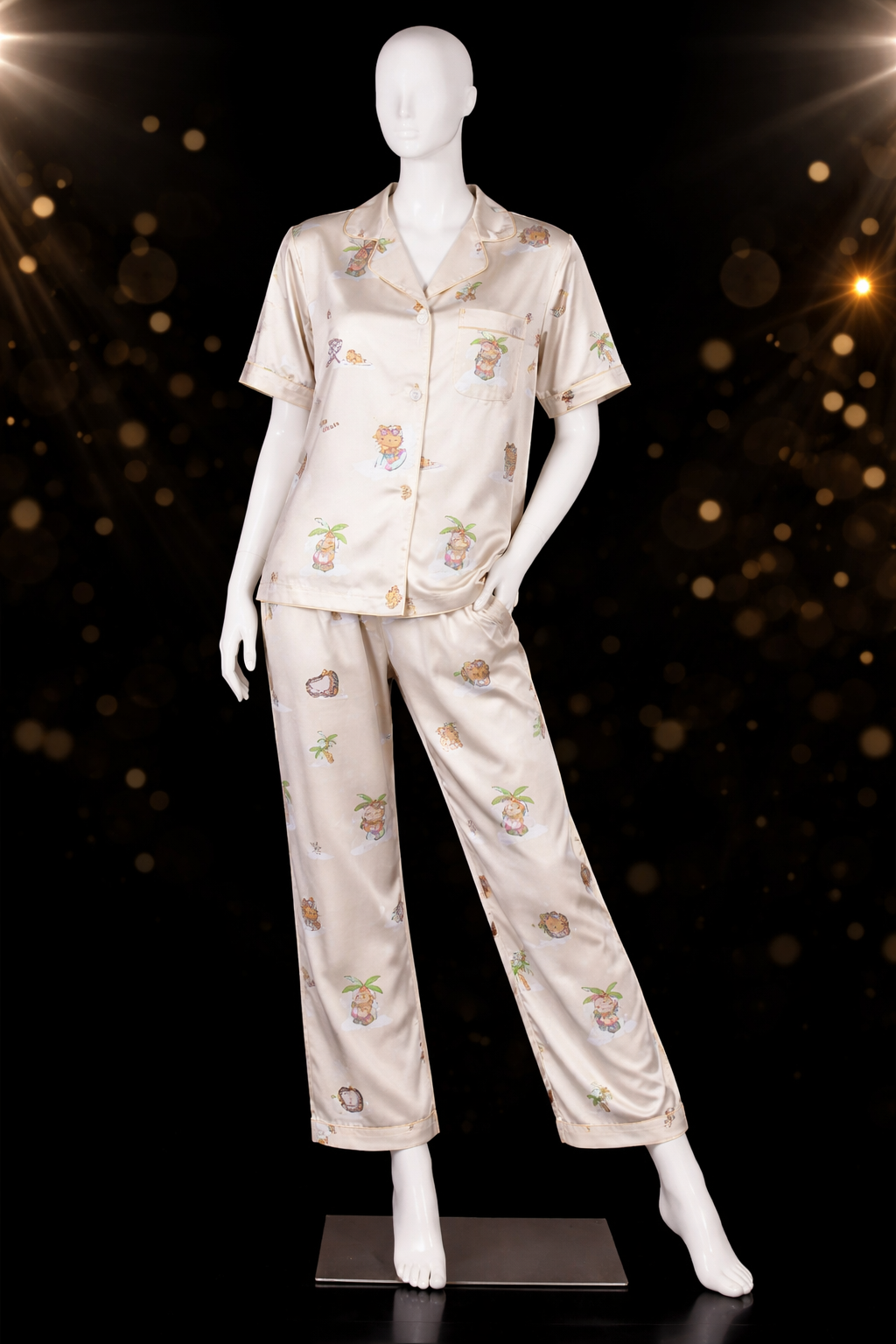 Tropical Bliss Satin Nightwear