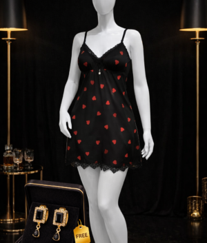 Heart Print Nightdress