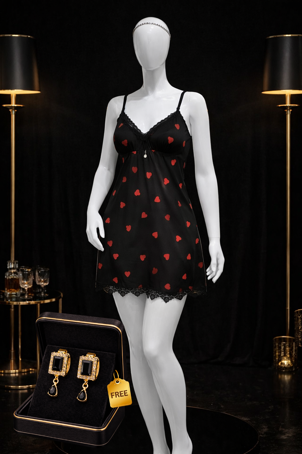 Heart Print Nightdress