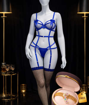Blue Strap Lingerie Set