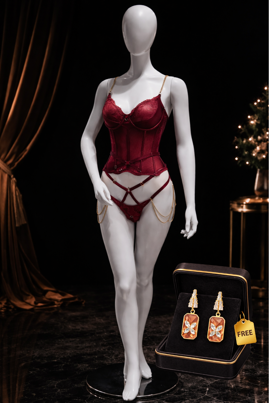 Red Luxury Lingerie Set