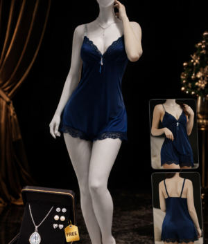 Blue Satin Nightdress