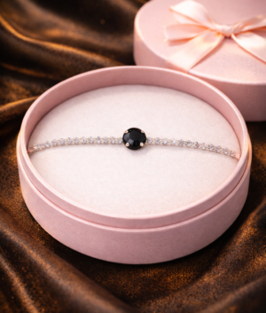 Black Stone Charm Bracelet