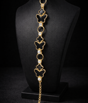 Midnight Butterfly Charm Bracelet