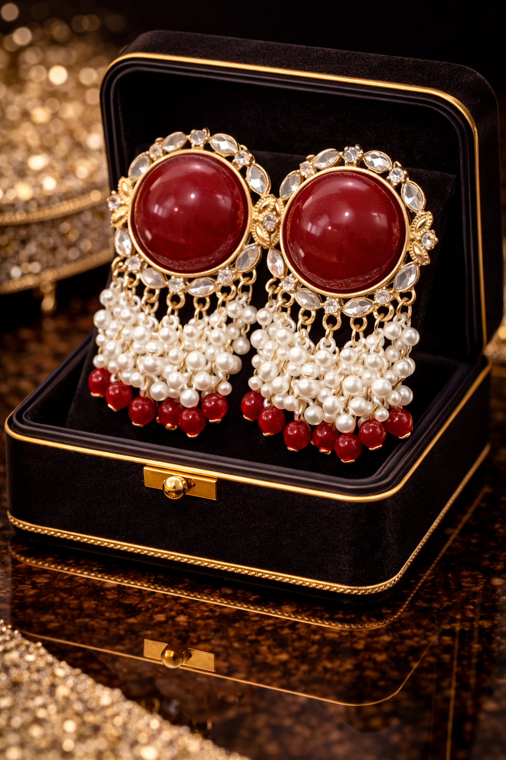 Ruby Pearl Chandeliers