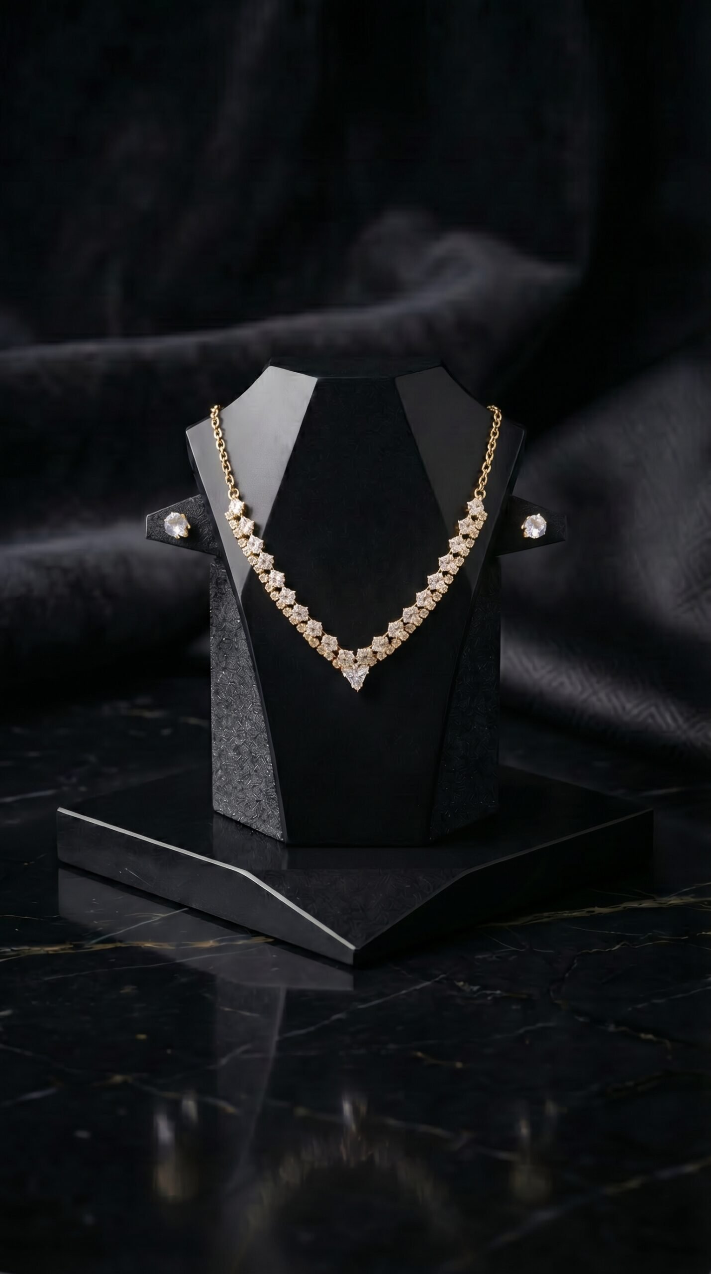 Diamond Floral Necklace